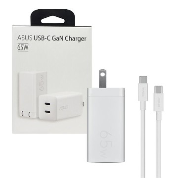 ASUS 原廠 65W雙孔 GaN氮化鎵快充充電組 (內附5A 1.5M Type-C to Type-C線)