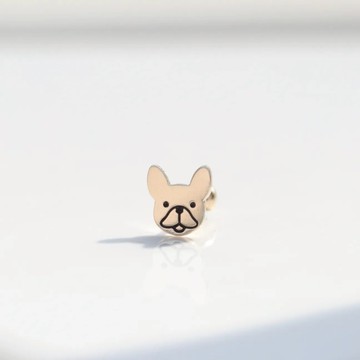 14K 可愛法鬥鎖珠耳環_P6328 (單個)