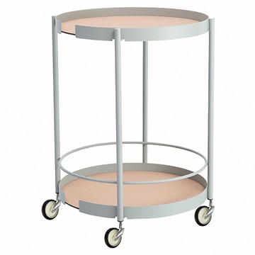 Design Bite｜圓形餐車 灰綠色