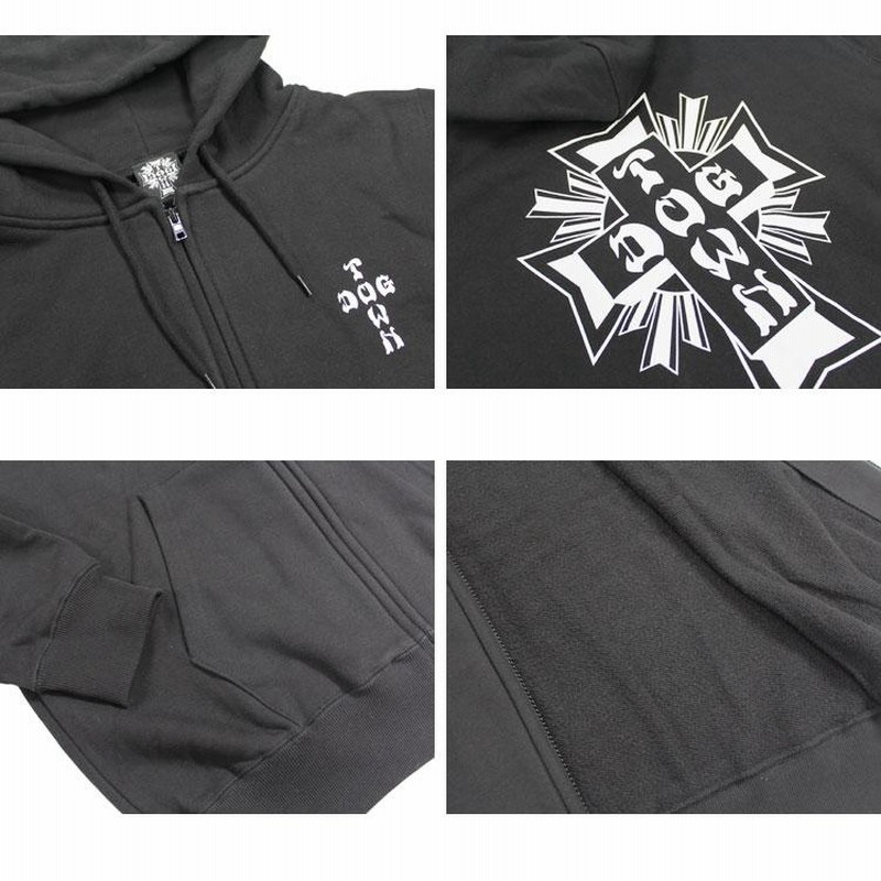 ドッグタウン ジップパーカ DOGTOWN CROSS LOGO ZIP HOODIE