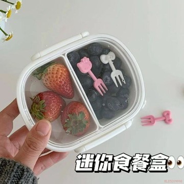 桃園出貨✨ins便攜迷你餐盒輕便水果盒食用食品級兒童分隔保鮮盒小號一人食