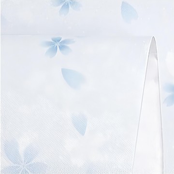WA. WALL ART 防水自黏壁紙  歐風立體壓紋 櫻花淺藍  60 x 300cm