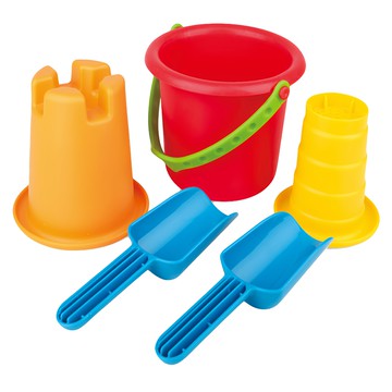 Hape 五合一沙灘玩具套組 18個月以上  多色  650g  1組