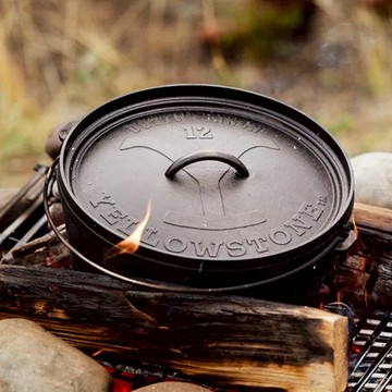 黃石公園系列 美國製鑄鐵深型荷蘭鍋(附提把)-7.5L (L12DCOYW) 單一規格