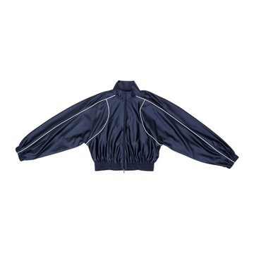 alexanderwang 光澤羅緞平紋針織布解構式運動夾克