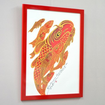 絲網印刷畫 Go Forward Red Carp / RED