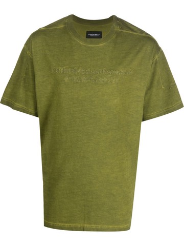 A-COLD-WALL* - embroidered logo T-shirt - men - Cotton - L - Green