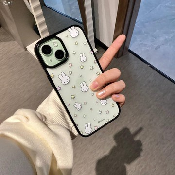 ins風高顏值兔子星星蘋果17/16Pro手機殼15手機殼14小眾12新11高級13