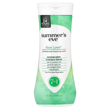 Summer's Eve, 日常溫和潔面乳，Aloe Love®，15 液量盎司（444 毫升）