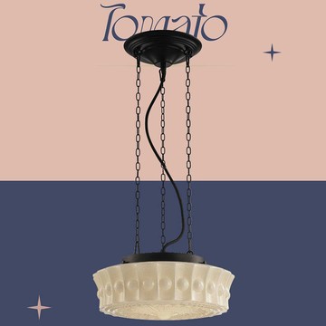 復古壓花花玻璃單吊燈 C01-39-70181