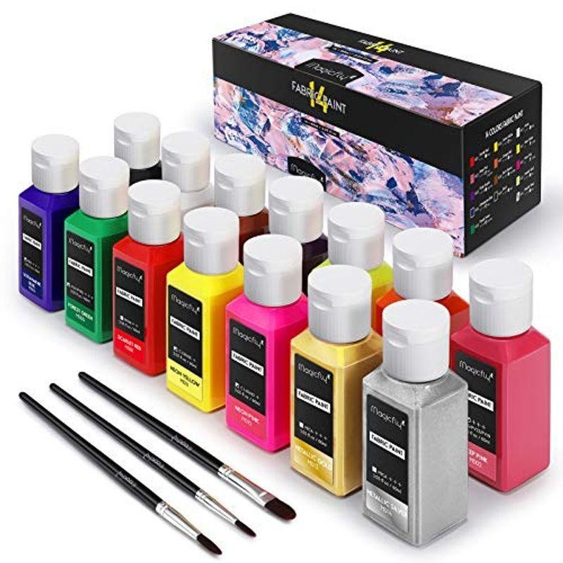 Mont Marte 布絵の具 ファブリックペイント20色 x 20ml DIYに適しています