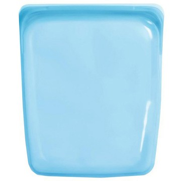 stasher 大長形矽膠密封袋  Pinch locTM 專利封口  可重複使用  耐熱耐冷  藍色  1個