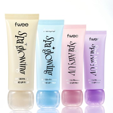 [NEW Shade] fwee Spa Glowing UV Tone Up Prep (SPF30 Semi Dewy / SPF50+ Wet Dewy & Airy) (Set/Single) (4 Shades)