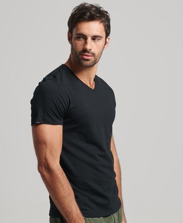 Superdry Men's Men's Studios V-Neck T-Shirt Black - Size: Xxl