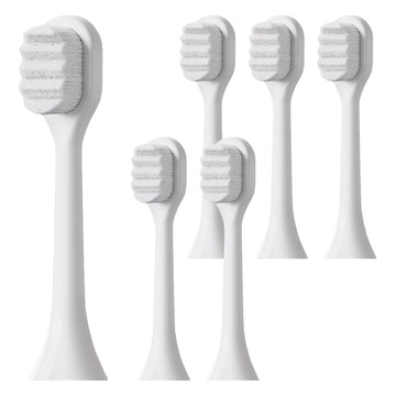 Luveta 樂唯他 U型電動牙刷 直桿替換刷頭 2歲以上適用 6.5 x 1 x 1.7cm 白色  6個  單一商品