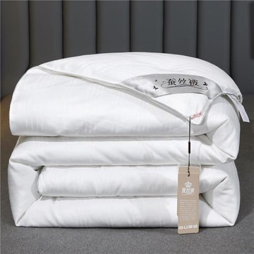 水星家紡純棉蠶絲被60s全棉雙宮繭桑蠶絲被春秋被子母被冬被