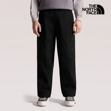 【The North Face 官方旗艦】北面男款黑色彈力褲腰休閒長褲｜8HQAJK3