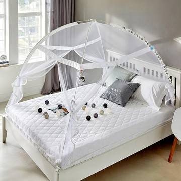 dio company 優質三開門式一鍵式單人蚊帳 T-1  1人使用 (120 x 200 x 140 公分)  白色