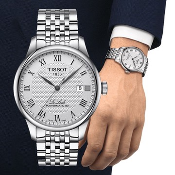 TISSOT天梭 官方授權 力洛克系列機械腕錶-銀 新年禮物 推薦 送禮 39mm/T0064071103300