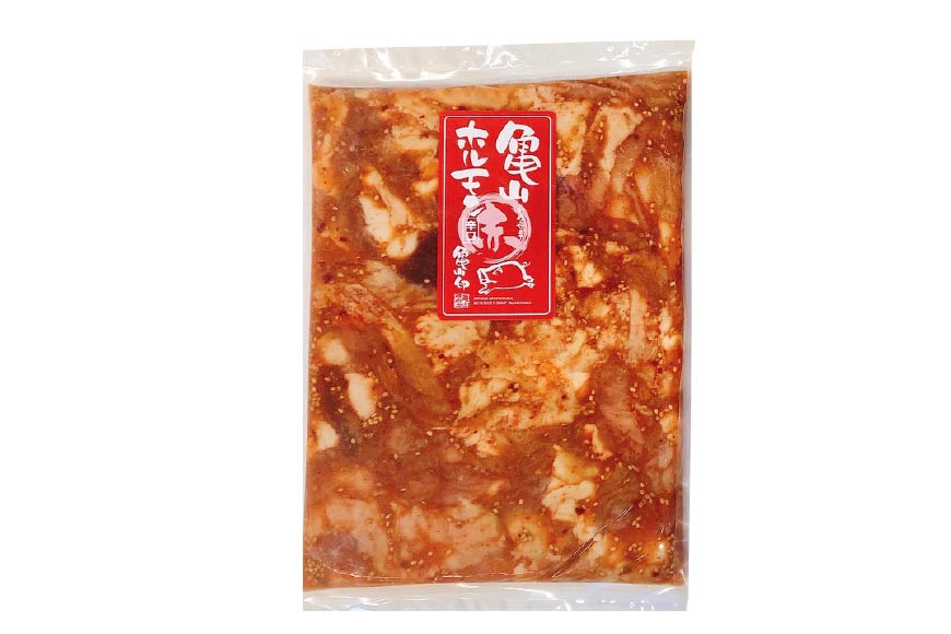 亀山印 気仙沼ホルモン ピリ辛味 500g×2 豚 生モツ 焼肉 冷凍 [気仙沼市物産振興協会 宮城県 気仙沼市 20562540]