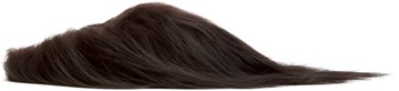 Marni 棕色 Long Hair Fur Fussbett 穆勒鞋