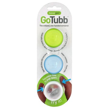 Humangear, GoTubb® 容器，透明，綠色，藍色，3 個裝