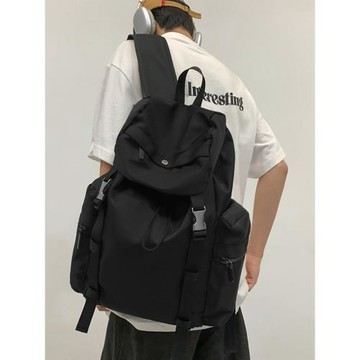 設計感小眾雙肩包潮牌大容量旅行背包男生日系高中生書包女大學生
