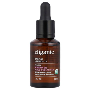 Cliganic, 有機玫瑰果油，1 液量盎司（30 毫升）