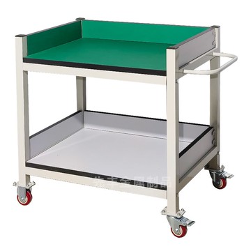 免運 工具車 推車 移動帶輪車 防靜電手推車物料周轉車間工具車帶輪雙層推車兩層工作臺移動帶輪特惠/開立發票 工廠直銷 zl1211