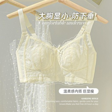 Xuan♥全罩杯大胸顯小內衣女les束胸超平薄款收副乳防下垂無鋼圈文胸罩