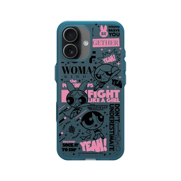 iPhone 17 Clear (相機按鈕) 夜幕藍 - The Powerpuff Girls 飛天小女警 - 女孩的力量海報款