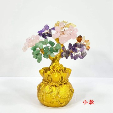 新品上市!!精選天然 五行水晶 粉晶 招財樹 福袋樹 增補五行 開運擺飾 居家辦公室 風水開運擺件 0317