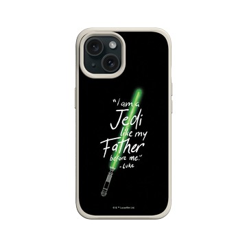 iPhone 15 SolidX 貝殼灰 - 迪士尼-星際大戰 Star Wars - 絕地武士-光劍系列