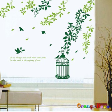 【橘果設計】鳥籠 壁貼 牆貼 壁紙 DIY組合裝飾佈置