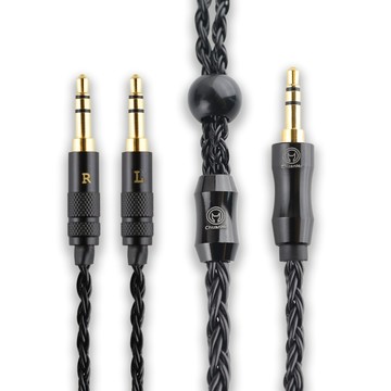 【川木】頭戴 單晶銅鍍銀 耳機升級線 3.5mm to 雙3.5【W179】耳罩耳機 HE400 JT7 FT1 R9