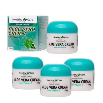 【澳洲Healthy Care 】綿羊蘆薈潤澤霜含維他命E-4入組 100g/罐