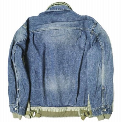 新品 sacai サカイ 23SS Denim x Nylon Twill Blouson デニム