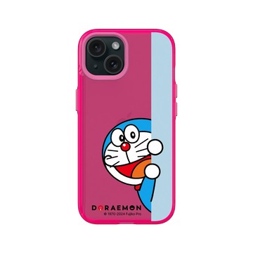 iPhone 15 Clear 粉漾桃 - 哆啦A夢 Doraemon - 探頭看一看