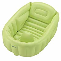 Fluffy baby bath W Green