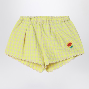Yellow shorts in Vichy fabric