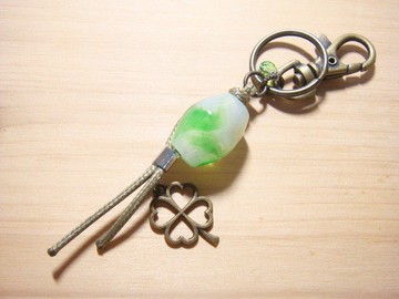 柚子林琉璃 - 水墨畫風 - 渲色 - 春 - 鑰匙圈 / 包包吊飾