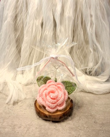 手鉤玫瑰便條夾 留言夾  名片夾 相片夾 辦公室擺設  交換禮物