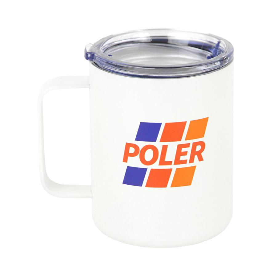 ポーラー マグカップ メンズ レディース POLER アウトドア キャンプマグカップ 蓋つき INSULATED MUG TRD WHITE 223ACM9104