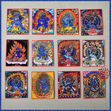 🙏🏻紫南宮過爐 開光🔥唐卡大黑天紮基拉姆前世今生藥師本命佛畫布可換圖各種圖案唐卡布 結緣