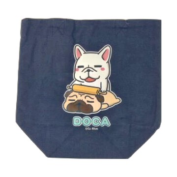 Doca 手提袋 清新插畫精緻轉印 堅固耐用 正反雙面設計  27 x 27 x 12.4cm  滾滾八寶  1個