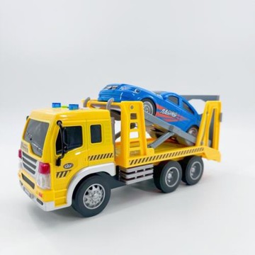 清障車道路救援拖車文藝車玩兒童慣性聲光塑膠益智運輸工程車玩具