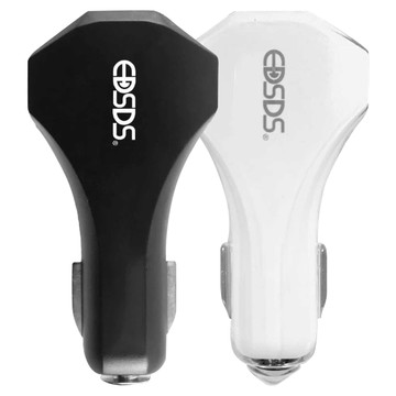 鉅玉經典｜EDSDS 車用三孔充電器 USB+Type-C EDS-USB101