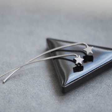 Minimal 星形鉤形耳针925銀