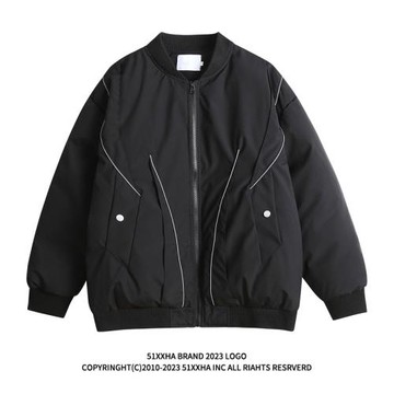 潮牌美式oldschool飛行員加厚棉衣外套男冬季機能風寬松vibe棉服