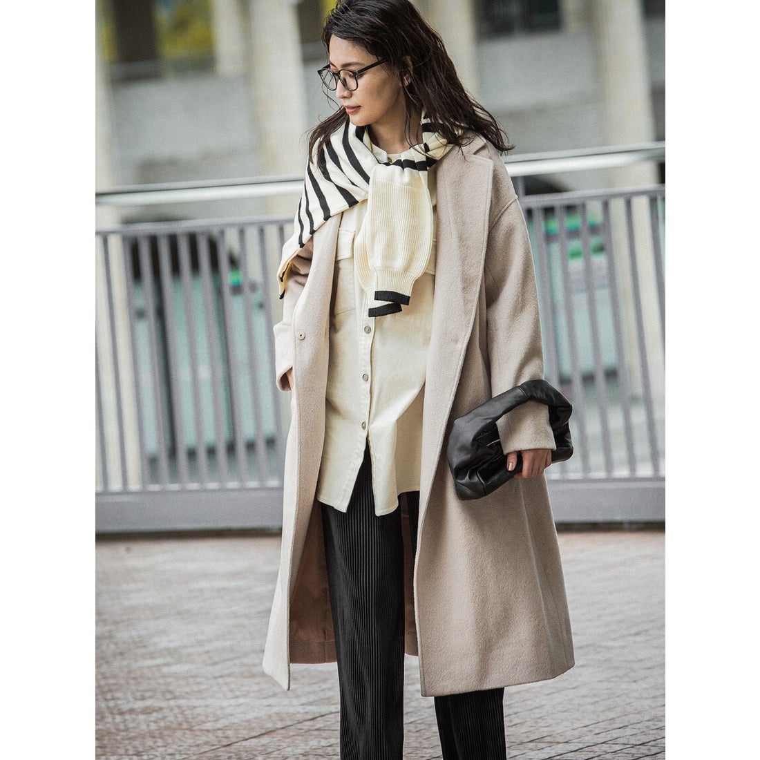 メイソングレイ Mayson Grey ジャージモッサチェスターコート ベージュ 通販 Lineポイント最大get Lineショッピング